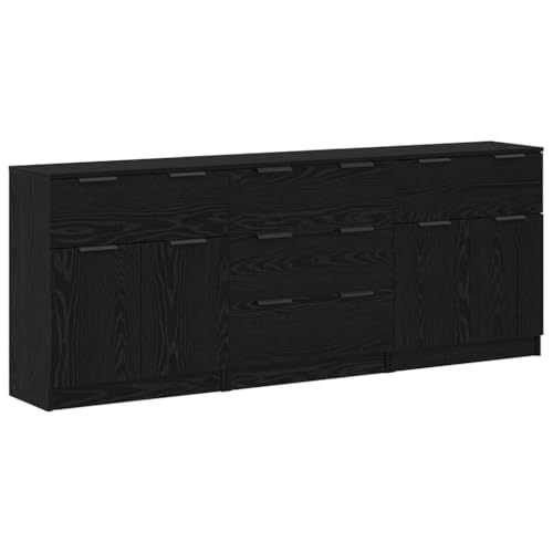 SKM Sideboard 3 pcs Schwarze Eiche 60 x 30 x 70 cm Holzwerkstoff,Möbel,Schränke,Sideboards,Schwarz,57.9 kg,3332521 SKM Sideboard 3 pcs Schwarze Eiche 60 x 30 x 70 cm Holzwerkstoff,Möbel,Schränke,Sideboards,Schwarz,57.9 kg,3332521 von SKM
