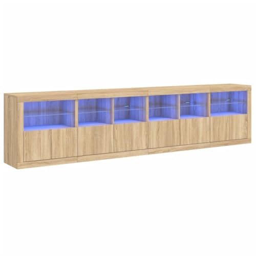 SKM Sideboard mit LED-Leuchten Sonoma-Eiche 283x37x67 cm,Möbel,Schränke,Sideboards,Braun,96.5 kg,3209018 SKM Sideboard mit LED-Leuchten Sonoma-Eiche 283x37x67 cm,Möbel,Schränke,Sideboards,Braun,96.5 kg,3209018 von SKM