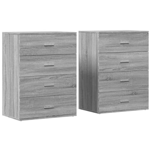 SKM Sideboards 2 STK. Grau Sonoma 60x39x80 cm Holzwerkstoff,Möbel,Schränke,Sideboards,Grau,55.9 kg,3276628 von SKM