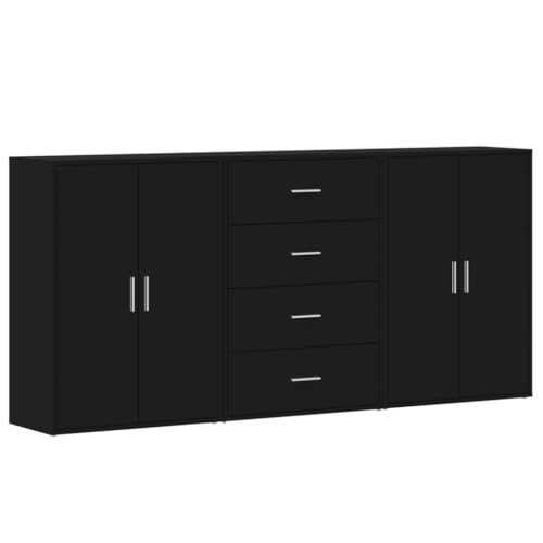 SKM Sideboards 3 STK. Schwarz 60x31x84 cm Holzwerkstoff,Möbel,Schränke,Sideboards,Schwarz,71 kg,3276575 SKM Sideboards 3 STK. Schwarz 60x31x84 cm Holzwerkstoff,Möbel,Schränke,Sideboards,Schwarz,71 kg,3276575 von SKM