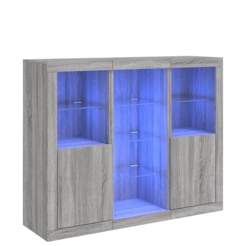 SKM Sideboards mit LED-Leuchten 3 STK. Grau Sonoma Holzwerkstoff,Möbel,Schränke,Sideboards,Grau,59.22 kg,3209126 SKM Sideboards mit LED-Leuchten 3 STK. Grau Sonoma Holzwerkstoff,Möbel,Schränke,Sideboards,Grau,59.22 kg,3209126 von SKM
