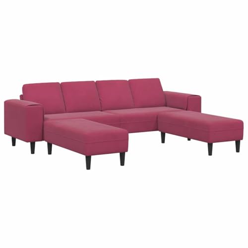 SKM Sofa Set 3 pcs Weinrot Samt,Möbel,Sofas,Rot,58.2 kg,3335126 SKM Sofa Set 3 pcs Weinrot Samt,Möbel,Sofas,Rot,58.2 kg,3335126 von SKM