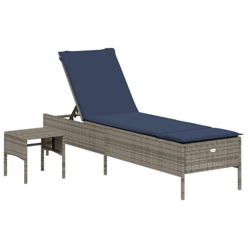 SKM Sonnenliege mit Tisch und Kissen Grau Poly Rattan,Möbel,Gartenmöbel,Gartensitzmöbel,Sonnenliegen,Grau,16.8 kg,4002734 SKM Sonnenliege mit Tisch und Kissen Grau Poly Rattan,Möbel,Gartenmöbel,Gartensitzmöbel,Sonnenliegen,Grau,16.8 kg,4002734 von SKM
