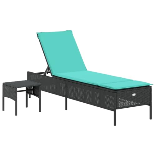 SKM Sonnenliege mit Tisch und Kissen Schwarz Poly Rattan,Möbel,Gartenmöbel,Gartensitzmöbel,Sonnenliegen,Schwarz,16.8 kg,4002736 SKM Sonnenliege mit Tisch und Kissen Schwarz Poly Rattan,Möbel,Gartenmöbel,Gartensitzmöbel,Sonnenliegen,Schwarz,16.8 kg,4002736 von SKM