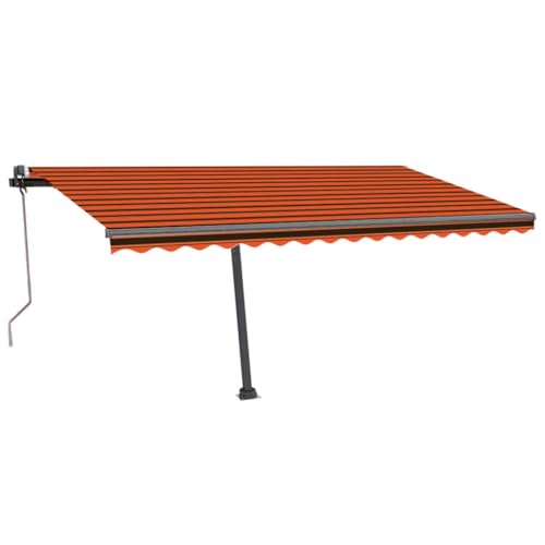 SKM Standmarkise Automatisch 450x300 cm Orange/Braun,Heim & Garten,Rasen & Garten,Garten & Balkon,Markisen,Mehrfarbig,65.48 kg,3069770 von SKM