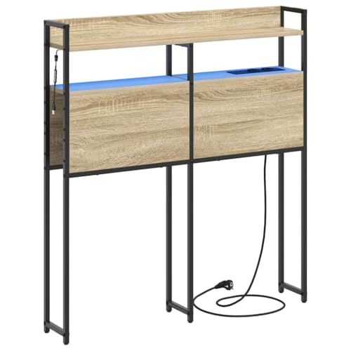 SKM Stauraum-Kopfteil mit Regal Sonoma Eiche 75 cm Holzwerkstoff,Möbel,Betten & Zubehör,Kopf- & Fußenden,Braun,11.09 kg,859666 von SKM