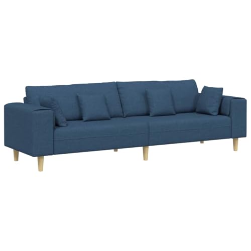 SKM Stoffsofa mit Kissen Blau 208 cm Stoff,Möbel,Sofas,Blau,40 kg,3335150 von SKM
