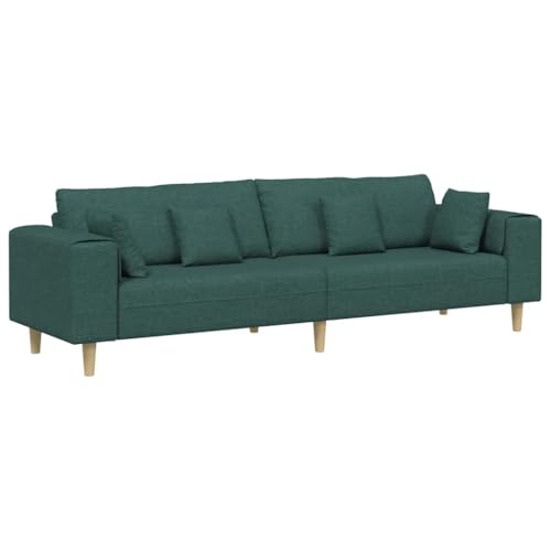 SKM Stoffsofa mit Kissen Dunkelgrün 208 cm Stoff,Möbel,Sofas,Grün,40 kg,3335147 von SKM