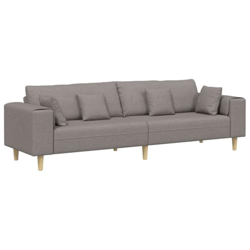 SKM Stoffsofa mit Kissen Taupe 208 cm Stoff,Möbel,Sofas,Taupe,40 kg,3335148 von SKM