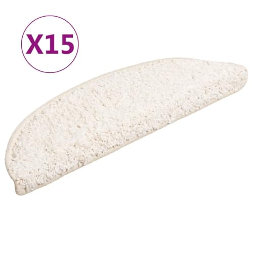 SKM Stufenmatten 15 STK. 56x17x3 cm Weiß Halbrund,Heim & Garten,Haushaltsbedarf,Stufenteppiche,Weiß,5.49 kg,133898 von SKM