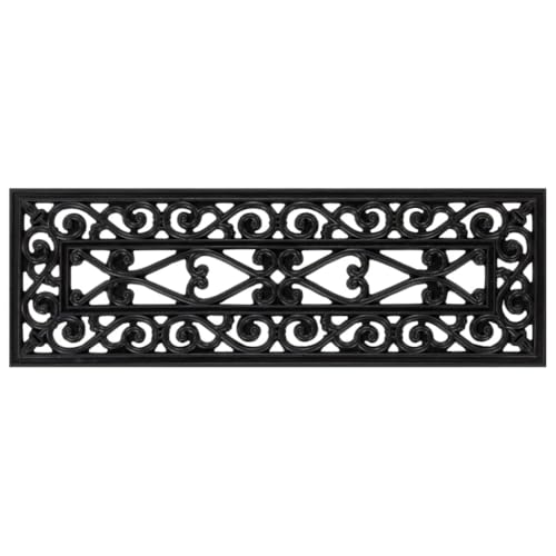 SKM Stufenmatten 5 STK. 25x75 cm Gummi,Heim & Garten, Haushaltsbedarf, Stufenteppiche,Schwarz,4.65KG,155628 von SKM