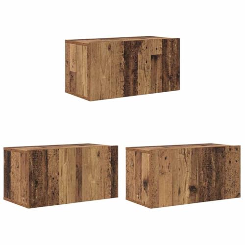 SKM TV-Schränk 3 pcs Braun 60 x 30 x 30 cm Holzwerkstoff,Möbel,TV-Möbel,Braun,28.25 kg,875166 von SKM