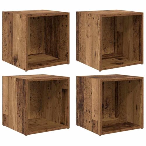 SKM TV-Schränk 4 pcs Braun 37 x 35 x 37 cm Holzwerkstoff,Möbel,TV-Möbel,Braun,22.9 kg,875088 von SKM