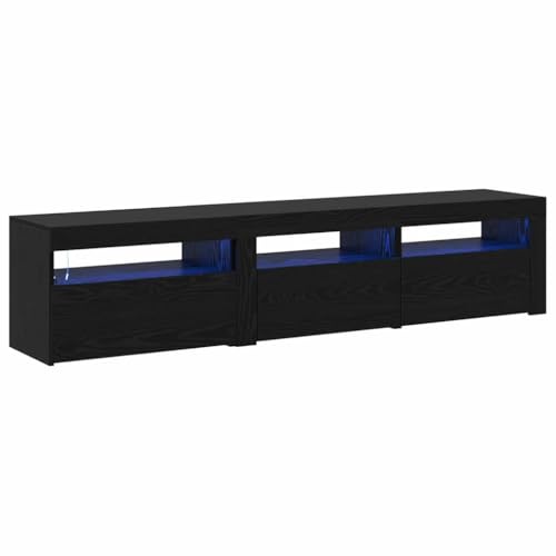 SKM TV-Schränke 2 pcs Schwarze Eiche 180 x 35 x 40 cm Holzwerkstoff,Möbel,TV-Möbel,Schwarz,35.4 kg,3332505 von SKM