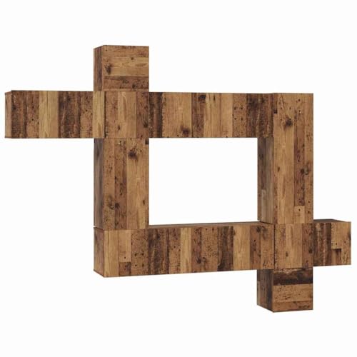 SKM TV-Schrank-Set 10 pcs Altholz 30,5 x 30 x 90 cm Holzwerkstoff,Möbel,TV-Möbel,Braun,89.85 kg,3393243 von SKM