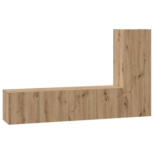 SKM TV-Schrank-Set 3 pcs Eiche handwerklich 60 x 30 x 30 cm,Möbel,TV-Möbel,Braun,33.4 kg,3393404 von SKM