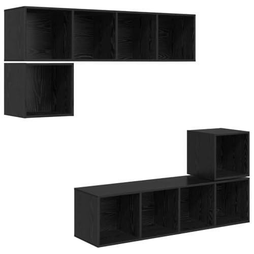 SKM TV-Schrank-Set 4 pcs Schwarze Eiche 37 x 37 x 142,5 cm,Möbel,TV-Möbel,Schwarz,62.3 kg,3393127 SKM TV-Schrank-Set 4 pcs Schwarze Eiche 37 x 37 x 142,5 cm,Möbel,TV-Möbel,Schwarz,62.3 kg,3393127 von SKM