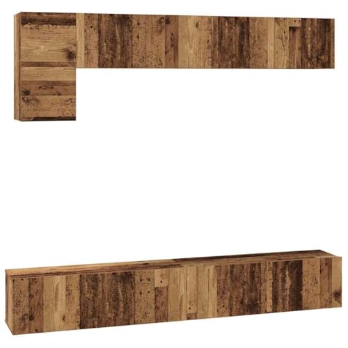 SKM TV-Schrank-Set 5 pcs Altholz 100 x 30 x 30 cm Holzwerkstoff,Möbel,TV-Möbel,Braun,61.95 kg,3393195 von SKM