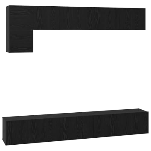 SKM TV-Schrank-Set 5 pcs Schwarze Eiche 100 x 30 x 30 cm,Möbel,TV-Möbel,Schwarz,62.85 kg,3393196 von SKM