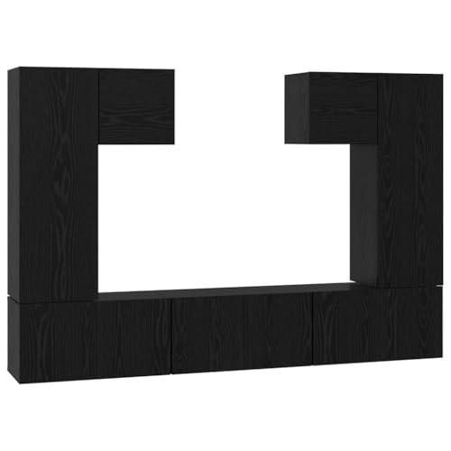 SKM TV-Schrank-Set 7 pcs Schwarze Eiche 180 x 30 x 120 cm,Möbel,TV-Möbel,Schwarz,64.75 kg,3393136 SKM TV-Schrank-Set 7 pcs Schwarze Eiche 180 x 30 x 120 cm,Möbel,TV-Möbel,Schwarz,64.75 kg,3393136 von SKM
