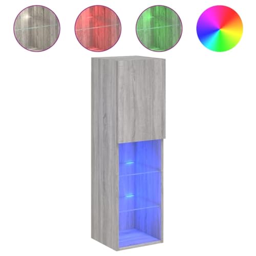 SKM TV-Schrank mit LED-Leuchten Grau Sonoma 30,5x30x102 cm,Möbel,TV-Möbel,Grau,16.06KG,837025 SKM TV-Schrank mit LED-Leuchten Grau Sonoma 30,5x30x102 cm,Möbel,TV-Möbel,Grau,16.06KG,837025 von SKM