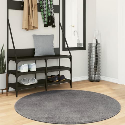 SKM Teppich HUARTE Kurzflor Weich und Waschbar Anthrazit Ø 120 cm,Heim & Garten,Dekoration,Teppiche,Anthrazit,2.55KG,375010 SKM Teppich HUARTE Kurzflor Weich und Waschbar Anthrazit Ø 120 cm,Heim & Garten,Dekoration,Teppiche,Anthrazit,2.55KG,375010 von SKM