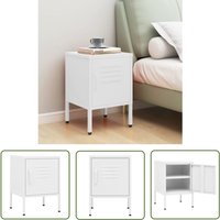 SKM - The Living Store Nachttisch Weiß 35x35x51 cm Stahl - Nachtisch - Nachttisch Weiß - Stahlschrank - Wohnzimmer Dekoration SKM - The Living Store Nachttisch Weiß 35x35x51 cm Stahl - Nachtisch - Nachttisch Weiß - Stahlschrank - Wohnzimmer Dekoration von SKM