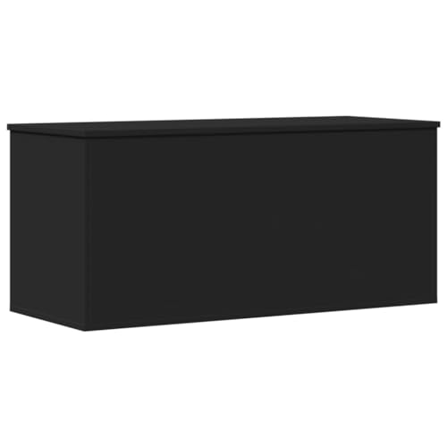 SKM Truhe Schwarz 100x42x46 cm Holzwerkstoff,Möbel,Schränke,Aufbewahrungstruhen,Schwarz,25 kg,840661 von SKM
