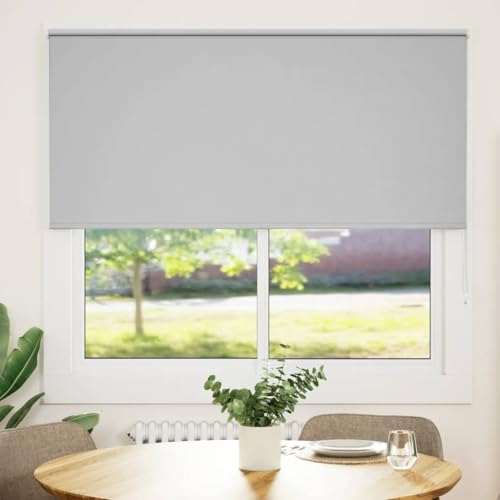 SKM Verdunkelungsrollo Hellgrau 150x150cm Stoffbreite 146,6cm,Heim & Garten,Dekoration,Fensterdrapierung,Jalousien & Rollos,Grau,1.5KG,4011398 von SKM