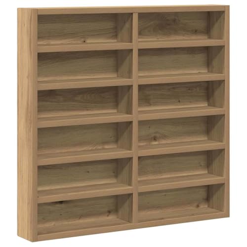 SKM Vitrinenschrank mit Regal Eiche handwerklich 60 x 8.5 x 58 cm,Möbel,Regalsysteme,Wandregale,Braun,6.65 kg,869190 von SKM