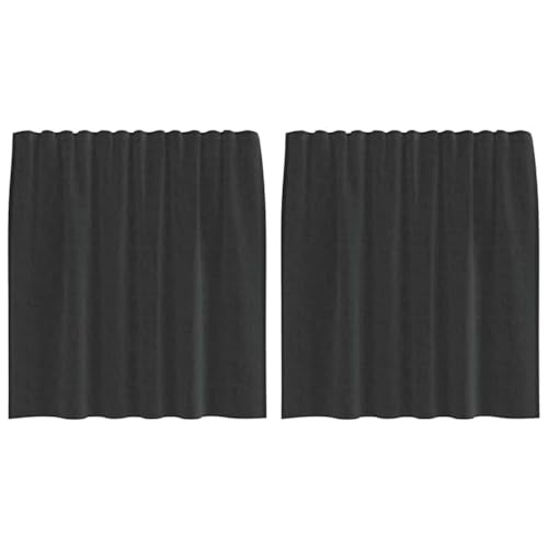 SKM Voile Vorhänge mit Lasche 2 STK. Schwarz,Heim & Garten,Dekoration,Fensterdrapierung,Vorhänge & Gardinen,Schwarz,0.35KG,4102256 von SKM