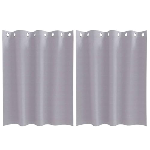 SKM Vorhänge mit Vorhängen 2 pcs Metallgrau Polyester,Heim & Garten,Dekoration,Fensterdrapierung,Vorhänge & Gardinen,Grau,1.112 kg,4107358 von SKM