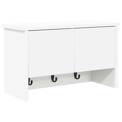 SKM Wandmontierter Kleiderständer mit Regal Weiß 50 x 20 x 30 cm,Möbel,Regalsysteme,Wandregale,Weiß,6.62 kg,874331 SKM Wandmontierter Kleiderständer mit Regal Weiß 50 x 20 x 30 cm,Möbel,Regalsysteme,Wandregale,Weiß,6.62 kg,874331 von SKM