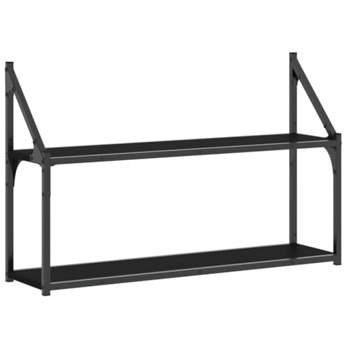 SKM Wandregal 2 Fächer Schwarz 80x21x51 cm Holzwerkstoff,Möbel,Regalsysteme,Wandregale,Schwarz,6.14KG,835464 SKM Wandregal 2 Fächer Schwarz 80x21x51 cm Holzwerkstoff,Möbel,Regalsysteme,Wandregale,Schwarz,6.14KG,835464 von SKM