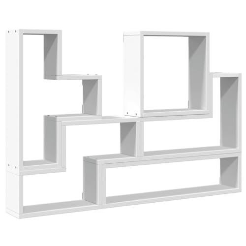 SKM Wandregal Weiß 96x12x64 cm Holzwerkstoff,Möbel,Regalsysteme,Wandregale,Weiß,11.6 kg,840800 von SKM
