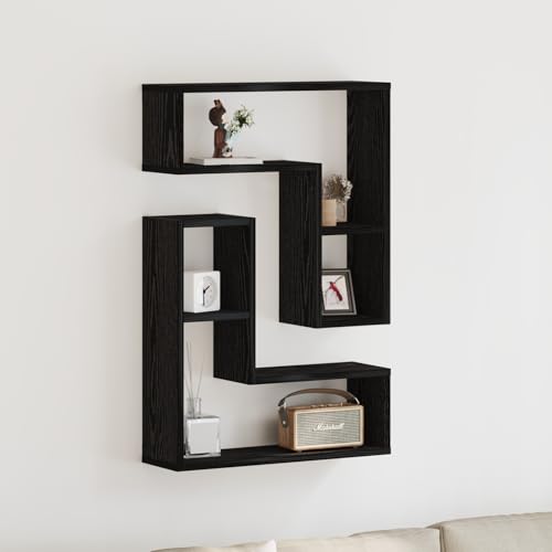 SKM Wandregale 2er Set Schwarz Eiche 50x15x85 cm,Möbel,Regalsysteme,Wandregale,Schwarz Eiche,7.45KG,862651 SKM Wandregale 2er Set Schwarz Eiche 50x15x85 cm,Möbel,Regalsysteme,Wandregale,Schwarz Eiche,7.45KG,862651 von SKM