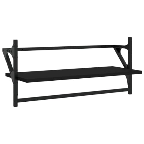 SKM Wandregale mit Stangen 2 STK. Schwarz 65x25x30 cm,Möbel,Regalsysteme,Wandregale,Schwarz,6.4KG,836243 SKM Wandregale mit Stangen 2 STK. Schwarz 65x25x30 cm,Möbel,Regalsysteme,Wandregale,Schwarz,6.4KG,836243 von SKM