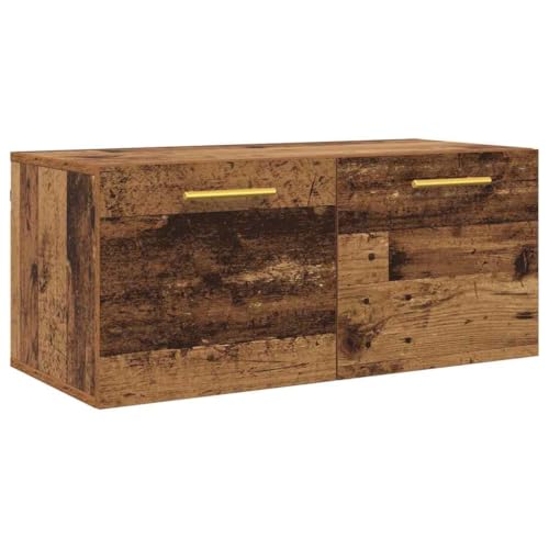 SKM Wandschrank Altholz 80 x 36.5 x 35 cm Holzwerkstoff,Möbel,Schränke,Aufbewahrungsschränke & Schließfächer,Braun,14.34 kg,879555 von SKM