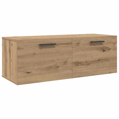 SKM Wandschrank Eiche handwerklich 100 x 36.5 x 35 cm Holzwerkstoff,Möbel,Schränke,Aufbewahrungsschränke & Schließfächer,Braun,16.7 kg,879574 von SKM