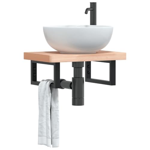 SKM Waschtisch-Halterungen 2 STK. Schwarz Rechteckig Stahl,Heimwerkerbedarf,Bauzubehör,Halterungen,Schwarz,2.68KG,4007269 von SKM