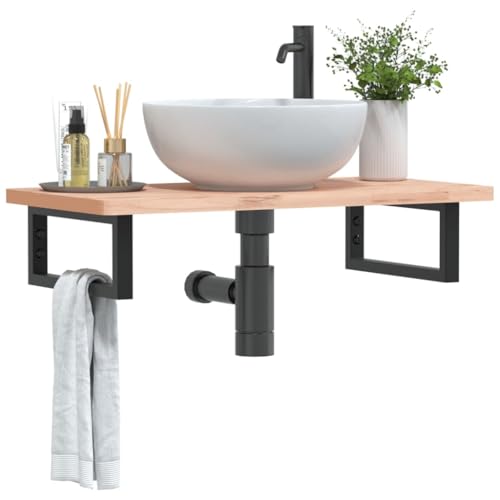 SKM Waschtisch-Halterungen 2 STK. Schwarz Rechteckig Stahl,Heimwerkerbedarf,Bauzubehör,Halterungen,Schwarz,3KG,4007270 von SKM