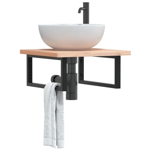 SKM Waschtisch-Halterungen 2 STK. Schwarz Rechteckig Stahl,Heimwerkerbedarf,Bauzubehör,Halterungen,Schwarz,4.12KG,4007272 von SKM