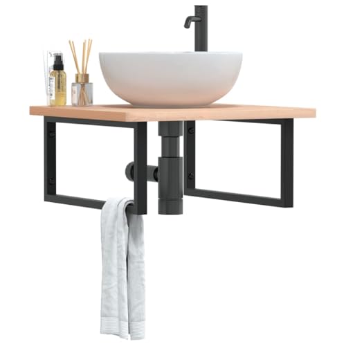 SKM Waschtisch-Halterungen 2 STK. Schwarz Rechteckig Stahl,Heimwerkerbedarf,Bauzubehör,Halterungen,Schwarz,5.16KG,4007274 von SKM