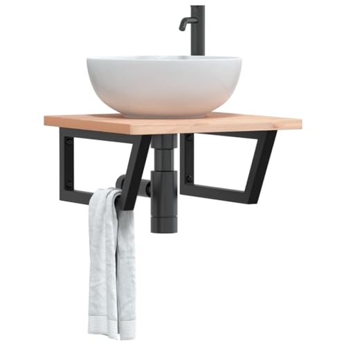 SKM Waschtisch-Halterungen 2 STK. Schwarz Trapezförmig Stahl,Heimwerkerbedarf,Bauzubehör,Halterungen,Schwarz,3.86KG,4007286 von SKM