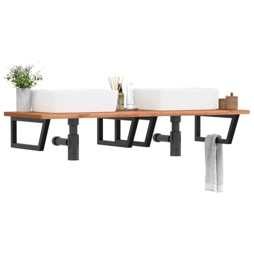 SKM Waschtisch-Halterungen 2 STK. Schwarz Trapezförmig Stahl,Heimwerkerbedarf,Bauzubehör,Halterungen,Schwarz,4.16KG,4007287 von SKM