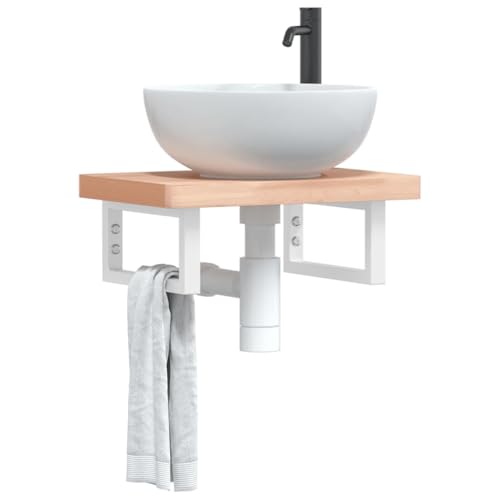 SKM Waschtisch-Halterungen 2 STK. Weiß Rechteckig Stahl,Heimwerkerbedarf,Bauzubehör,Halterungen,Weiß,2.68KG,4007262 von SKM
