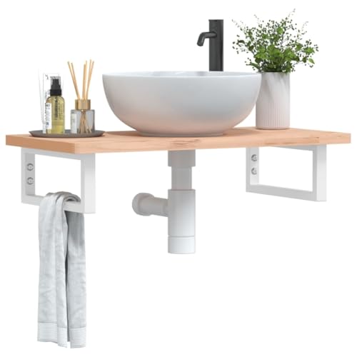 SKM Waschtisch-Halterungen 2 STK. Weiß Rechteckig Stahl,Heimwerkerbedarf,Bauzubehör,Halterungen,White,5.5KG,4007268 von SKM