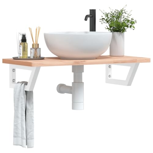 SKM Waschtisch-Halterungen 2 STK. Weiß Trapezförmig Stahl,Heimwerkerbedarf,Bauzubehör,Halterungen,Weiß,2.88KG,4007277 von SKM