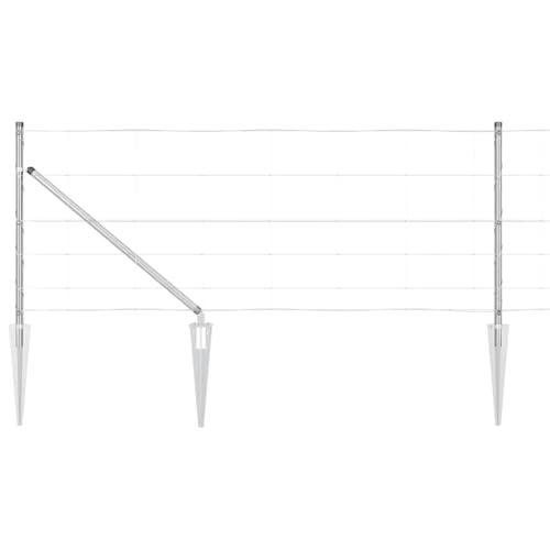 SKM Wildzaun Silber 100 x 0.8 m Verzinkter Stahl,Heimwerkerbedarf,Hauseinzäunung,Zaunfelder,Silber,114.8 kg,3351469 von SKM