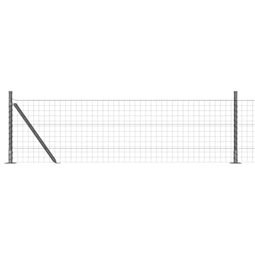 SKM Zaun mit Pfosten Grau 0,4 x 10 m Stahl,Heimwerkerbedarf,Hauseinzäunung,Zaunfelder,Grau,10.55 kg,3350891 von SKM